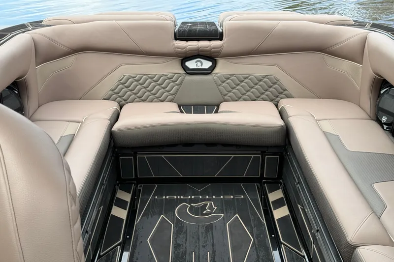 Slide: The Image of Luxurious interior of 2026 Centurion Ri245 boat with elegant seating and stylish design. - 16