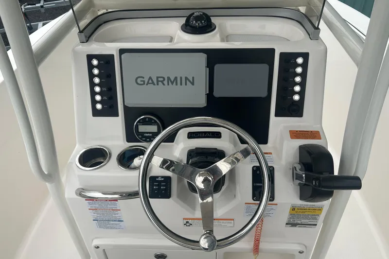 Slide: The Image of 2023 Robalo R180 Center Console with Yamaha 150 outboard engine. - 22