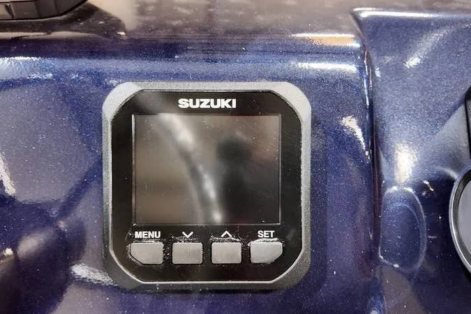 Slide: The Image of Suzuki display panel on 2024 SeaArk Shadow 18 t boat dashboard. - 9