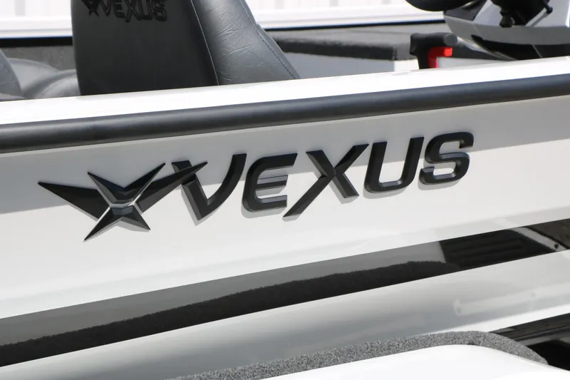 Slide: The Image of 2025 Vexus AVX 2080 boat logo on white exterior. - 8