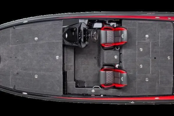 Slide: The Image of Top view of 2026 Phoenix 721 ZXL boat with dual red seats and spacious deck. - 12
