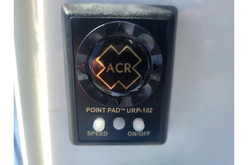 Slide: The Image of ACR Point Pad URP-102 control panel on 2005 Stamas 310 Tarpon boat. - 54