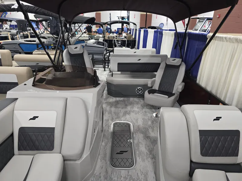 Slide: The Image of Interior of the 2026 Starcraft SLS 3 DL pontoon boat. - 10