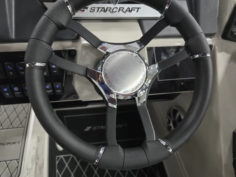 Slide: The Image of Steering wheel of the 2026 Starcraft SLS 3 DL boat. - 19