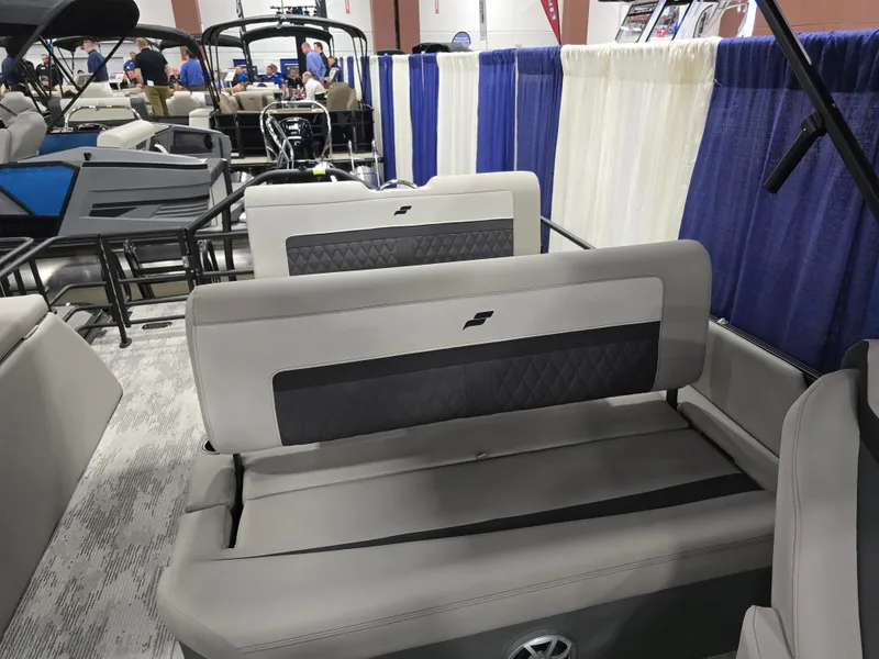 Slide: The Image of Interior of Starcraft SLS 3 DL pontoon boat, model year 2026. - 28