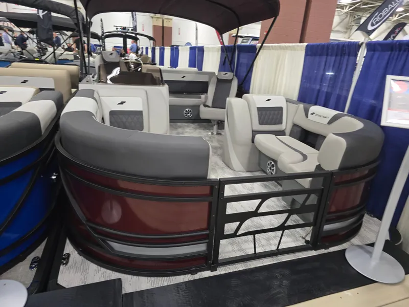 Slide: The Image of 2026 Starcraft SLS 3 DL pontoon boat with luxurious interior. - 4