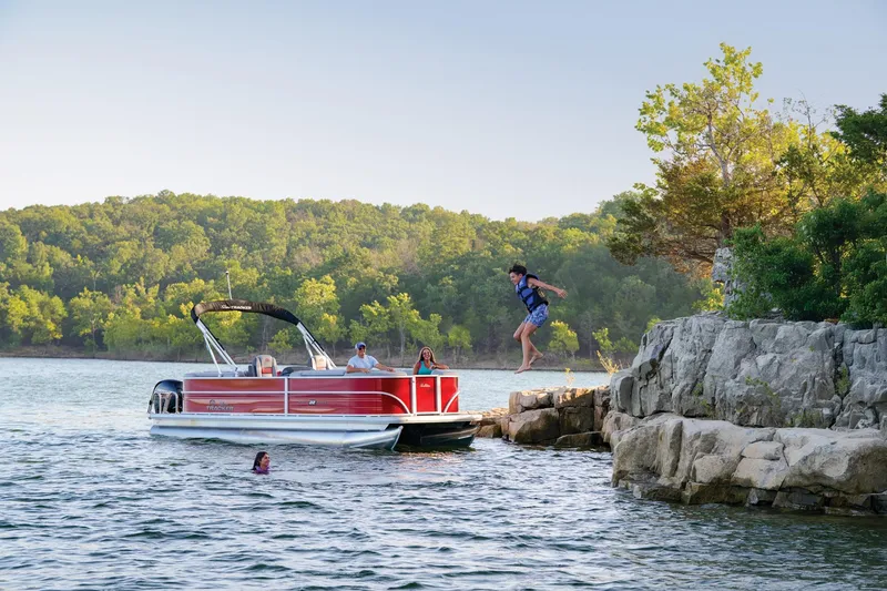 Slide: The Image of White River Party Barge 22 DLX 2026 - 2