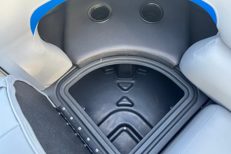 Slide: The Image of Storage compartment in 2026 Sun Tracker Party Barge 20 DLX pontoon boat. - 30