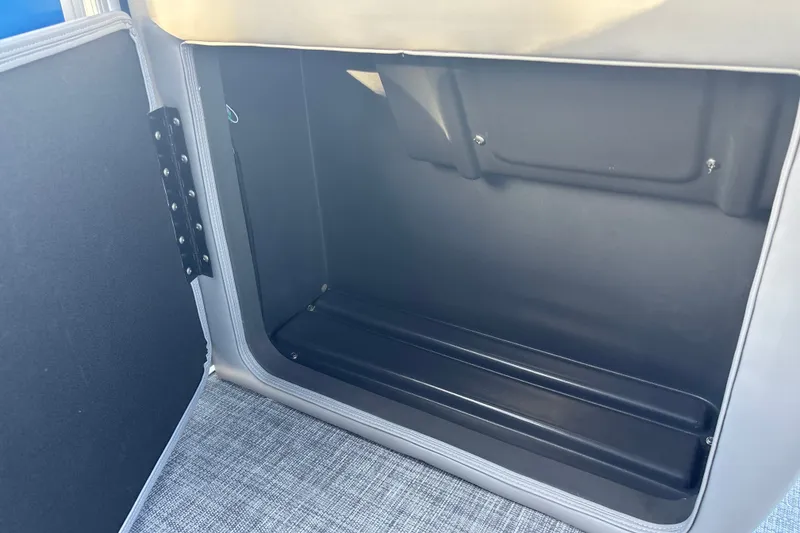 Slide: The Image of Storage compartment in 2026 Sun Tracker Party Barge 20 DLX pontoon boat. - 27