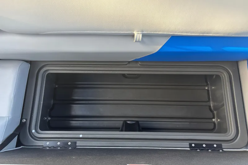 Slide: The Image of Storage compartment in 2026 Sun Tracker Party Barge 20 DLX pontoon boat. - 26