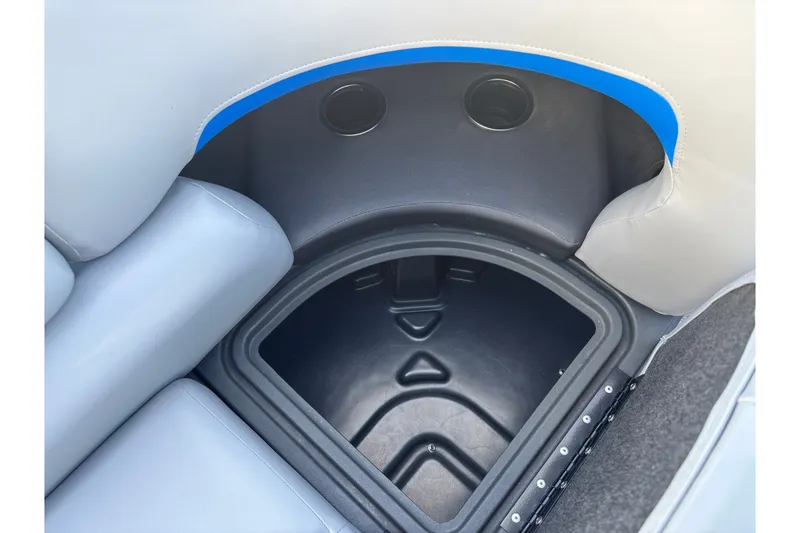 Slide: The Image of Interior storage compartment of 2026 Sun Tracker Party Barge 20 DLX pontoon boat. - 33