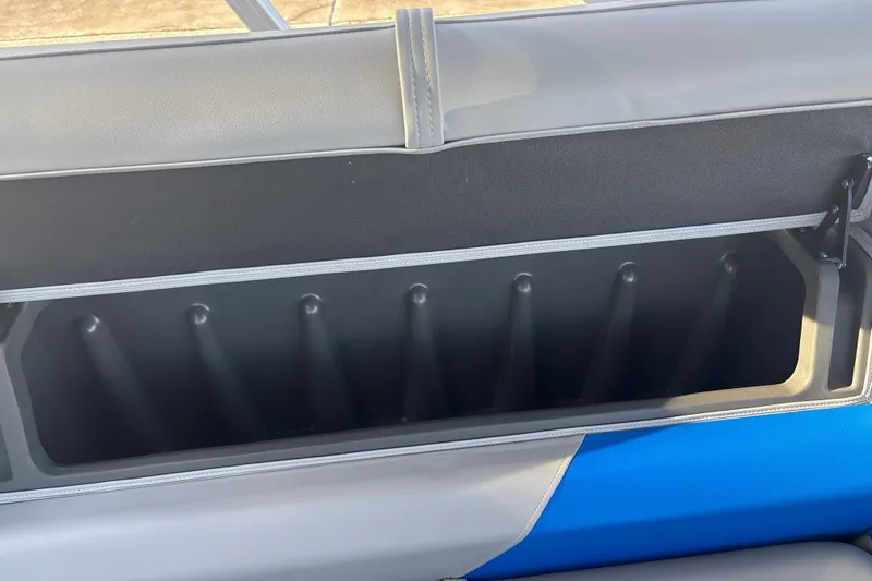 Slide: The Image of Storage compartment in 2026 Sun Tracker Party Barge 20 DLX pontoon boat. - 25