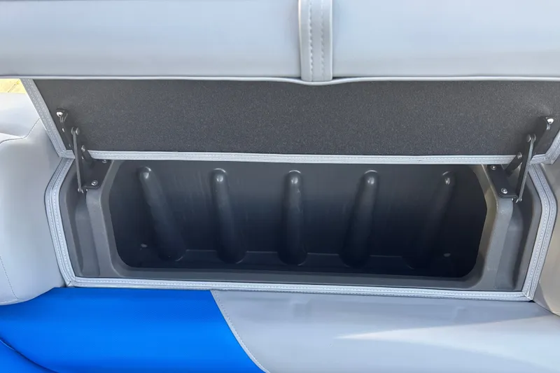 Slide: The Image of Storage compartment in 2026 Sun Tracker Party Barge 20 DLX pontoon boat. - 31