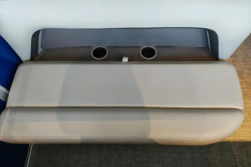 Slide: The Image of 2026 Sun Tracker Party Barge 18 DLX boat seat with cup holders. - 10
