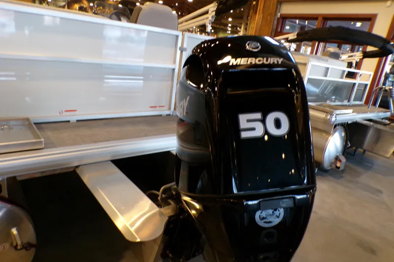 Slide: The Image of 2026 Sun Tracker Party Barge 16 DLX with Mercury 50 HP outboard motor. - 42