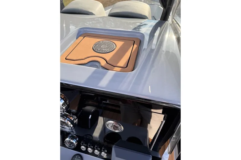 Slide: The Image of Dashboard of 2026 Concept 27' CC boat with sleek design and modern controls. - 11