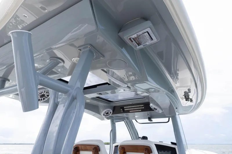 Slide: The Image of 2024 Blackwater 43 Sportfish boat interior with sleek design and advanced features. - 59