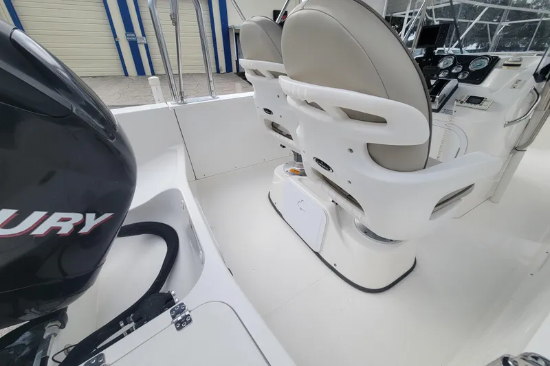 Slide: The Image of 2012 Campion Explorer 492 Center Console interior with Mercury engine and dual seating. - 20