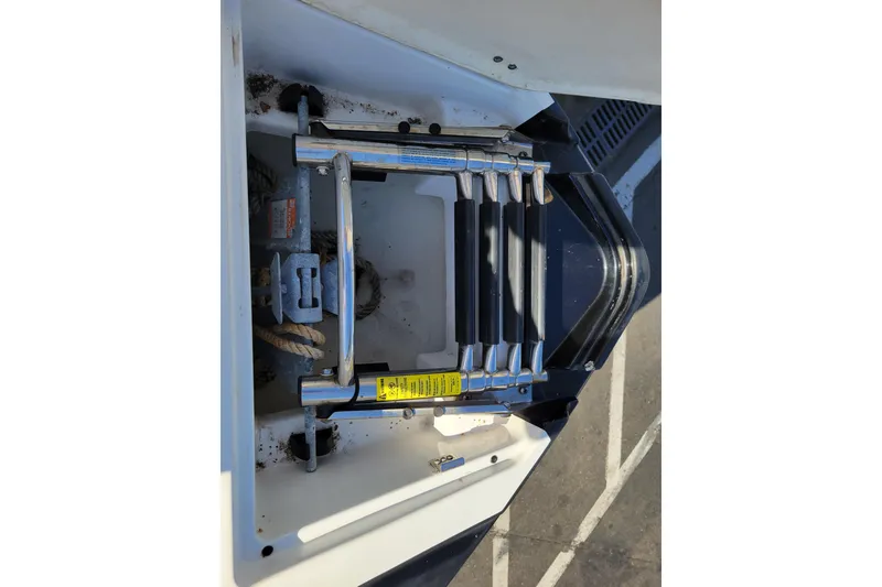 Slide: The Image of 2018 Monterey 278SS Super Sport boat ladder and storage compartment. - 34