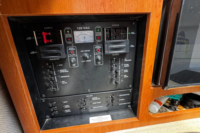 Slide: The Image of Electrical control panel on a 2008 Seaswirl Striper 2901 Walkaround O/B boat. - 38