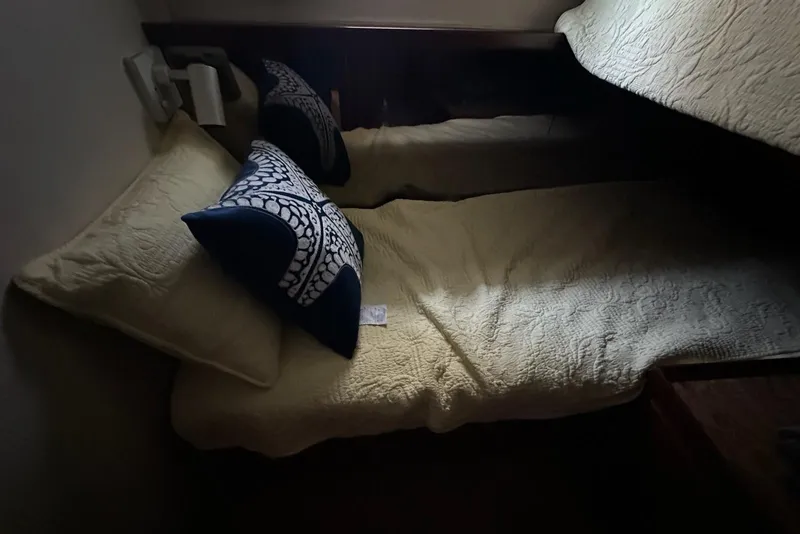 Slide: The Image of Wooden closet interior on 1988 Hatteras 48 Convertible yacht. - 20