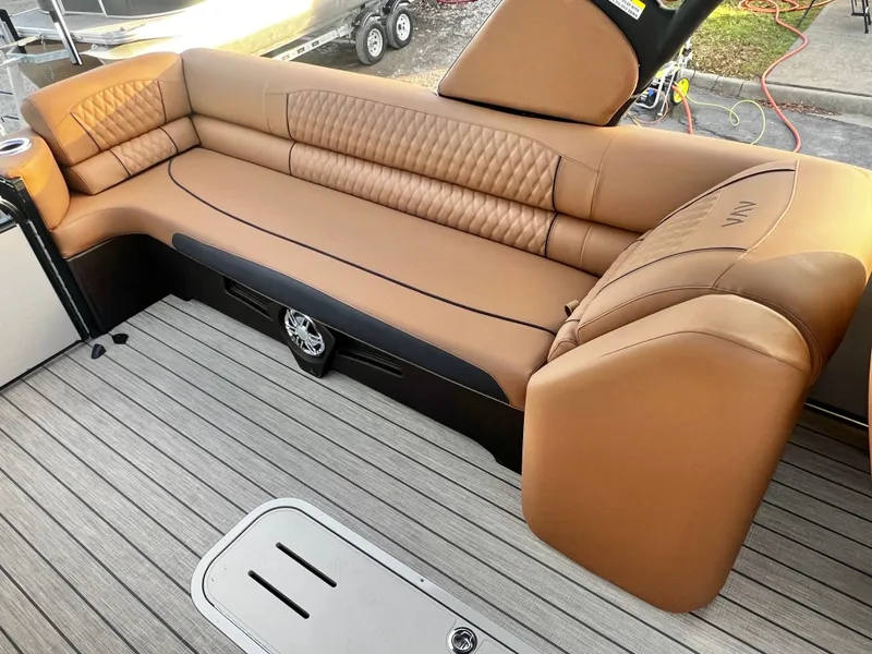 Slide: The Image of Avalon Catalina 25' Quad Lounge Windshield Triple-Toon 2026 - 16