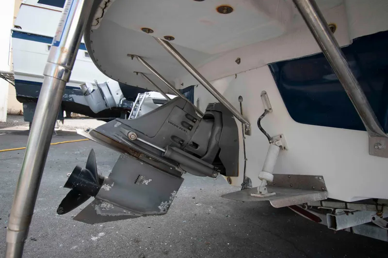 Slide: The Image of 2004 Crownline 235 CCR boat stern drive and propeller detail. - 11