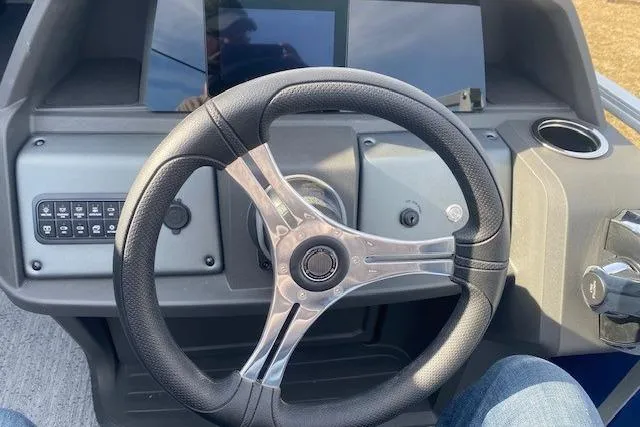 Slide: The Image of Steering wheel of 2026 Sun Tracker Party Barge 20 DLX pontoon boat. - 75