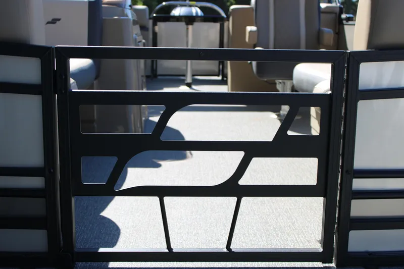 Slide: The Image of Interior view of 2026 Starcraft EXS 1 boat, featuring modern seating and design elements. - 23