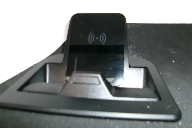 Slide: The Image of Wireless charging pad in 2026 Monterey Elite 27 OB boat. - 19