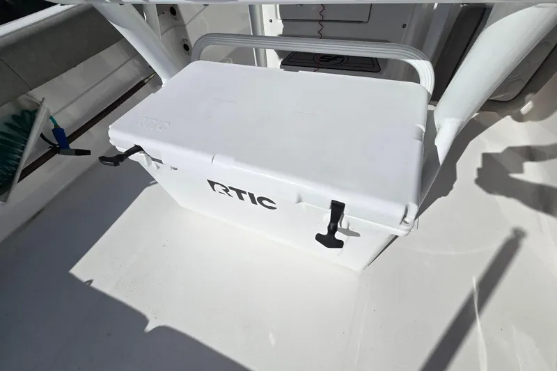 Slide: The Image of RTIC cooler on 2022 Sea Fox 249 Avenger boat deck. - 21