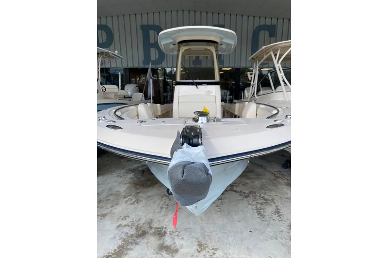 The Image of 2026 Grady-White Fisherman 236 boat displayed in showroom, front view. - 0