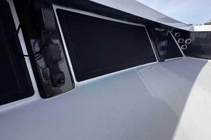 Slide: The Image of 2022 Maverick 17 HPX-V boat interior with sleek design and modern features. - 14