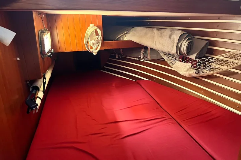 Slide: The Image of 1988 Tayana Vancouver 42 sailboat docked at marina. - 32