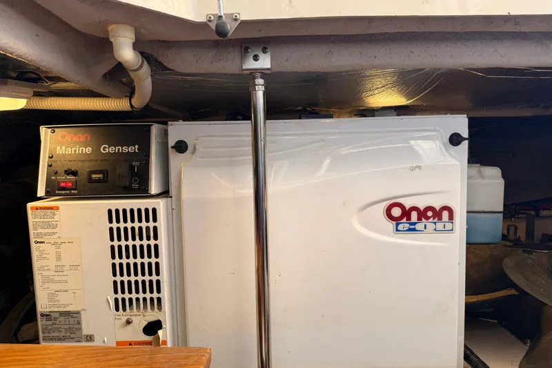 Slide: The Image of Onan Marine Genset in 2007 Sea Ray 44 Sedan Bridge engine room. - 65