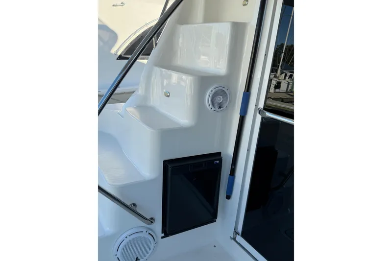 Slide: The Image of 2007 Sea Ray 44 Sedan Bridge yacht stairs and door detail. - 7