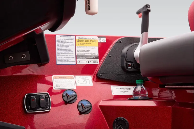 Slide: The Image of Manufacturer Provided Image: 2026 Nitro Z20 XL boat interior with steering wheel and dashboard controls. - 39