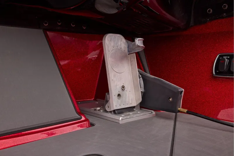 Slide: The Image of Manufacturer Provided Image: 2026 Nitro Z20 XL boat cockpit with steering wheel and dashboard controls. - 40
