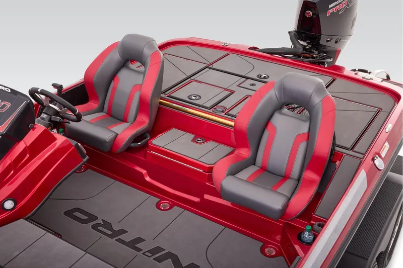 Slide: The Image of Manufacturer Provided Image: Close-up of 2026 Nitro Z20 XL tachometer on red dashboard. - 43