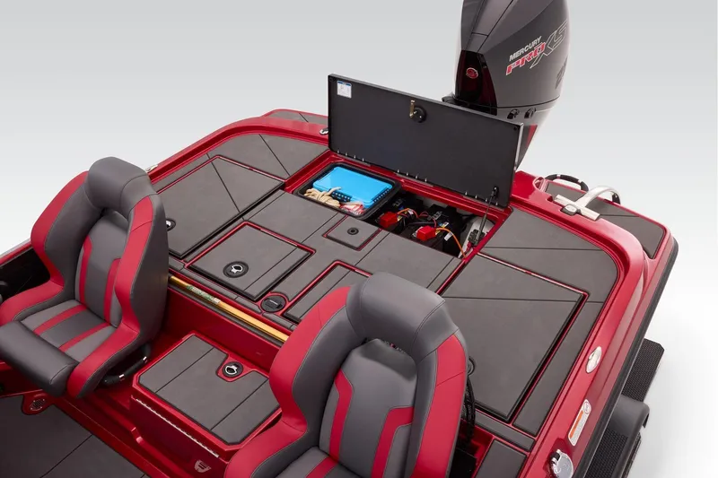 Slide: The Image of Manufacturer Provided Image: Red Nitro Z20 XL 2026 boat with green hoses and black panel detailing. - 53