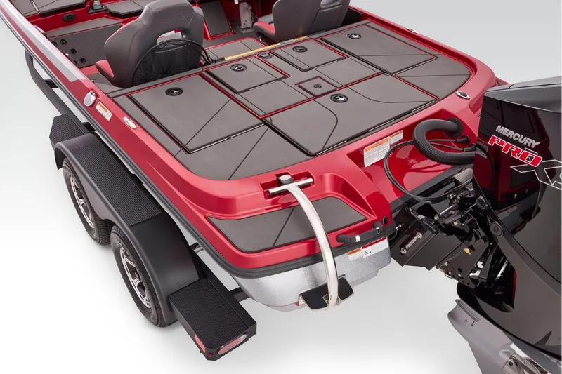 Slide: The Image of Manufacturer Provided Image: 2026 Nitro Z20 XL boat with open livewell compartments, red and black interior. - 57