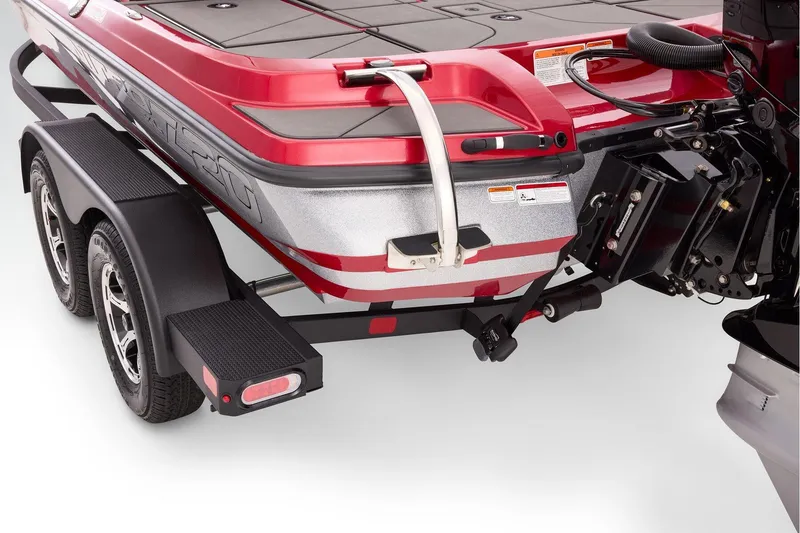 Slide: The Image of Manufacturer Provided Image: 2026 Nitro Z20 XL boat interior with storage compartments and red-accented seats. - 59