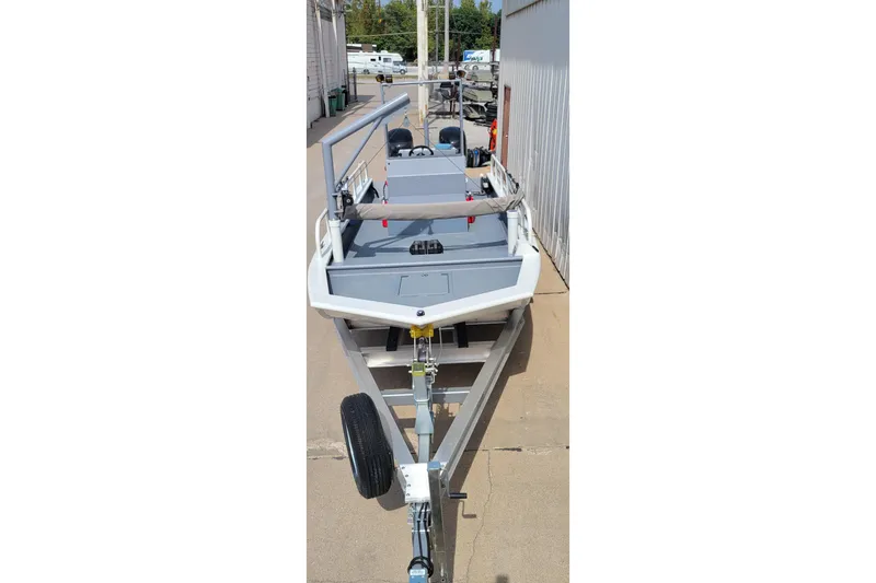 Slide: The Image of 2025 AQUAWKA BOATS 2072 OB ALUMINUM on trailer, parked outdoors. - 13