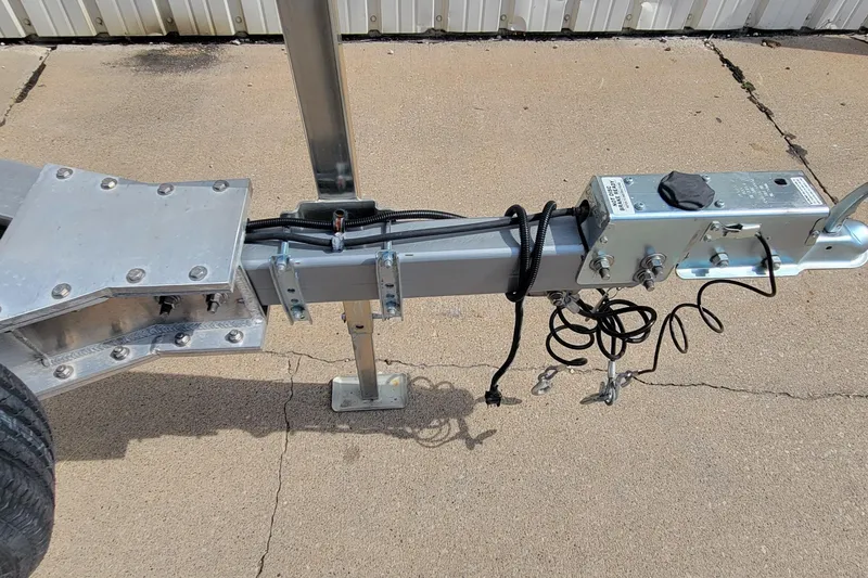Slide: The Image of Trailer hitch of 2025 AQUAWKA BOATS 2072 ALUMINUM on concrete surface. - 6