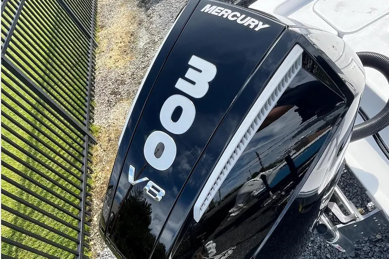 Slide: The Image of Mercury 300 V8 engine on 2026 Sportsman Masters 247OE Bay Boat. - 7