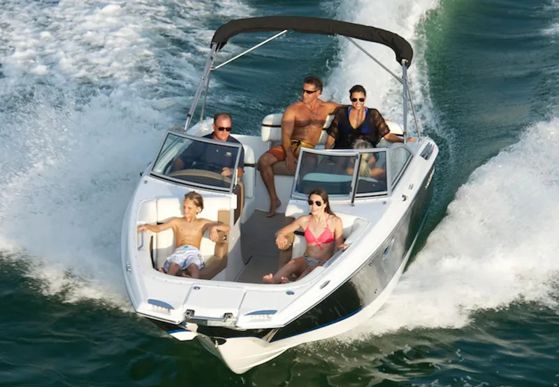 Slide: The Image of Manufacturer Provided Image: 2017 Cobalt 24SD boat with passengers enjoying a ride on the water. - 26