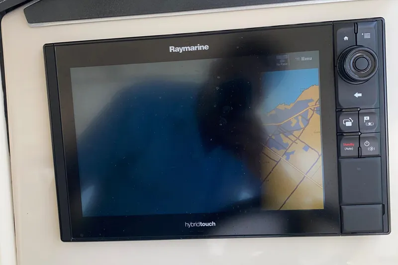 Slide: The Image of Raymarine hybridtouch display on 2017 Boston Whaler 320 Vantage boat. - 28