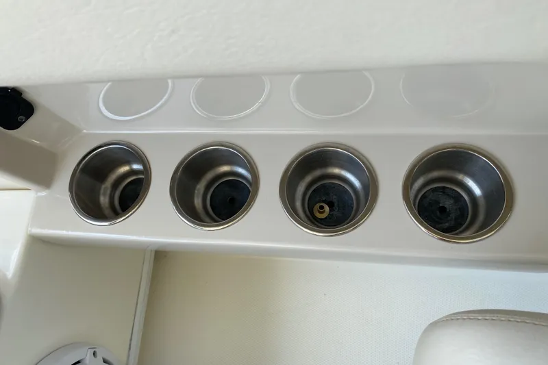 Slide: The Image of Cup holders on a 2017 Boston Whaler 320 Vantage boat. - 40