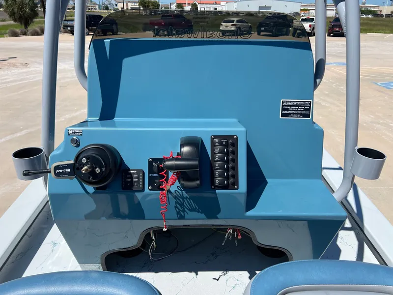 Slide: The Image of Control console of a 2026 Shoalwater 23' Catamaran. - 19
