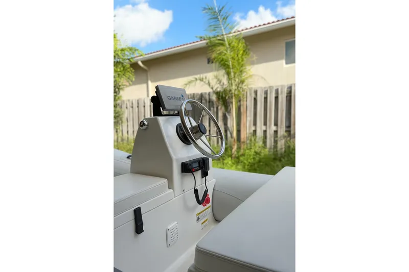 Slide: The Image of 2018 AB Inflatables Mares 10 VSX boat console with Garmin navigation system. - 6